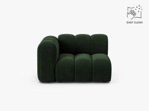 MODUL CANAPEA LUPIN, 114 CM, PE STANGA, VERDE SMARALD, CU TAPITERIE DIN TEXTIL CATIFEA VENUS, MICADONI