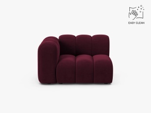 MODUL CANAPEA LUPIN, 114 CM, PE STANGA, VISINIU, CU TAPITERIE DIN TEXTIL CATIFEA VENUS, MICADONI