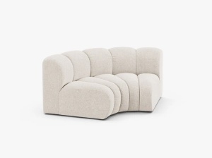 MODUL CANAPEA LUPIN, 185 CM, BEJ DESCHIS, CU TAPITERIE DIN TEXTIL CHENILLE EDEN, MICADONI - Img 2