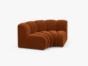 MODUL CANAPEA LUPIN, 185 CM, CARAMIZIU, CU TAPITERIE DIN TEXTIL CATIFEA SALVADOR, MICADONI - Img 2