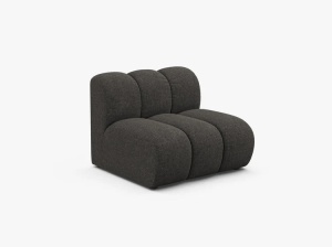 MODUL CANAPEA LUPIN, 90 CM, GRI INCHIS, CU TAPITERIE DIN TEXTIL CHENILLE EDEN, MICADONI - Img 2