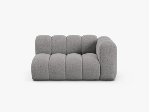 MODUL CANAPEA LUPIN, PE DREAPTA, 144 CM, GRI DESCHIS, CU TAPITERIE DIN TEXTIL CHENILLE EDEN, MICADONI