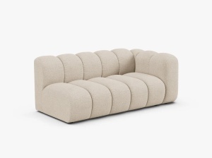 MODUL CANAPEA LUPIN, PE DREAPTA, 173 CM, BEJ, CU TAPITERIE DIN TEXTIL BOUCLE BALOO, MICADONI - Img 2