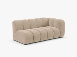 MODUL CANAPEA LUPIN, PE DREAPTA, 173 CM, BEJ, CU TAPITERIE DIN TEXTIL CATIFEA VENUS, MICADONI - Img 2