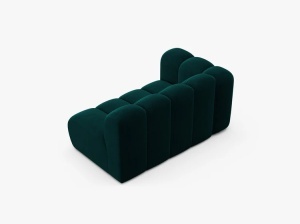 MODUL CANAPEA LUPIN, PE STANGA, 144 CM, NEGRU, CU TAPITERIE DIN TEXTIL CATIFEA VENUS, MICADONI - Img 3