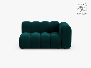 MODUL CANAPEA LUPIN, PE STANGA, 144 CM, PETROL INTENS, CU TAPITERIE DIN TEXTIL CATIFEA VENUS, MICADONI
