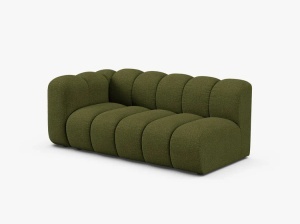 MODUL CANAPEA LUPIN, PE STANGA, 173 CM, VERDE MASLINIU INCHIS, CU TAPITERIE DIN TEXTIL BOUCLE BALOO, MICADONI - Img 2