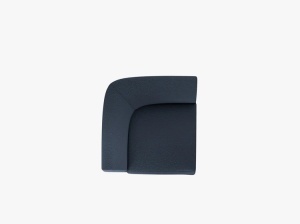 MODUL CANAPEA MILEY, ALBASTRU INCHIS, CU TAPITERIE DIN TEXTIL BOUCLE BALOO, MICADONI - Img 3