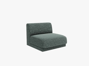 MODUL CANAPEA MILEY, CU SPATAR, VERDE BANEZINA, CU TAPITERIE DIN TEXTIL CHENILLE HAGA, MICADONI - Img 2
