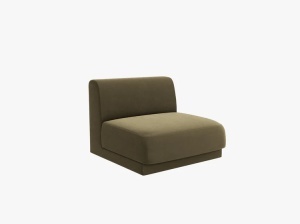 MODUL CANAPEA MILEY, CU SPATAR, VERDE, CU TAPITERIE DIN CATIFEA BLUVEL, MICADONI - Img 2
