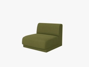 MODUL CANAPEA MILEY, CU SPATAR, VERDE MASLINIU INCHIS, CU TAPITERIE DIN TEXTIL BOUCLE BALOO, MICADONI - Img 2