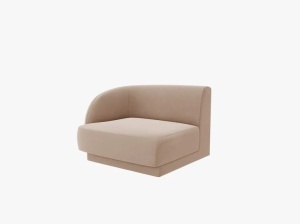 MODUL CANAPEA MILEY, PE STANGA, CAPPUCCINO, CU TAPITERIE DIN CATFIEA BLUVEL, MICADONI - Img 2