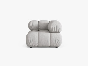 MODUL COLTAR BELLIS, GRI DESCHIS, CU TAPITERIE DIN TEXTIL STRUCTURAT LIBERTY, MICADONI