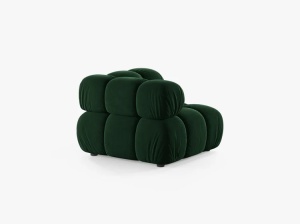 MODUL COLTAR BELLIS, VERDE SMARALD, CU TAPITERIE DIN CATIFEA BLUVEL, MICADONI - Img 3