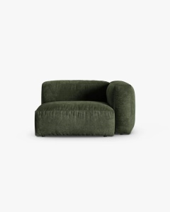 MODUL COLTAR/CANAPEA MARTINA, 120X120 CM, PE DREAPTA, ADANCIME SCAUN 90 CM, VERDE, TAPITAT CU TAPITERIE DIN TEXTIL CATIFEAA VOGUE, MICADONI