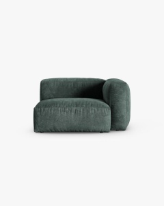 MODUL COLTAR/CANAPEA MARTINA, 120X120 CM, PE DREAPTA, ADANCIME SCAUN 90 CM, VERDE MUSCHI, TAPITAT CU TAPITERIE DIN TEXTIL CATIFEAA VOGUE, MICADONI