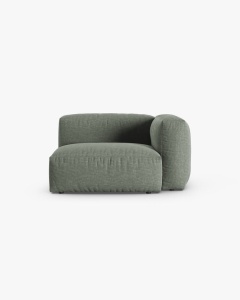 MODUL COLTAR/CANAPEA MARTINA, 120X120 CM, PE DREAPTA, ADANCIME SCAUN 90 CM, VERDE MUSCHI, TAPITAT CU TAPITERIE DIN TEXTIL STRUCTURAT BOSTON, MICADONI