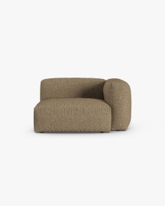 MODUL COLTAR/CANAPEA MARTINA, 120X120 CM, PE DREAPTA, ADANCIME SCAUN 90 CM, CAPPUCCINO, TAPITAT CU TAPITERIE DIN TEXTIL CORDOI TILIA, MICADONI