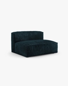 MODUL COLTAR/CANAPEA MARTINA, 120X160 CM, PE DREAPTA, ADANCIME SCAUN 90 CM, ALBASTRU INCHIS, TAPITAT CU TAPITERIE DIN TEXTIL CATIFEA VOGUE, MICADONI - Img 2