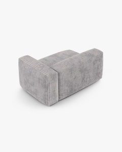 MODUL COLTAR/CANAPEA MARTINA, 120X160 CM, PE DREAPTA, ADANCIME SCAUN 90 CM, GRI DESCHIS, TAPITAT CU TAPITERIE DIN TEXTIL CORDOI TILIA, MICADONI - Img 3