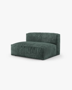 MODUL COLTAR/CANAPEA MARTINA, 120X160 CM, PE STANGA, ADANCIME SCAUN 90 CM, VERDE MUSCHI, TAPITAT CU TAPITERIE DIN TEXTIL CATIFEA VOGUE, MICADONI - Img 2