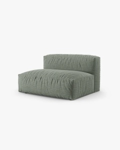 MODUL COLTAR/CANAPEA MARTINA, 120X160 CM, PE STANGA, ADANCIME SCAUN 90 CM, VERDE MUSCHI, TAPITAT CU TAPITERIE DIN TEXTIL STRUCTURAT BOSTON, MICADONI - Img 2