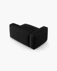 MODUL COLTAR/CANAPEA MARTINA, 120X160 CM, PE STANGA, ADANCIME SCAUN 90 CM, NEGRU, TAPITAT CU TAPITERIE DIN TEXTIL STRUCTURAT BOSTON, MICADONI - Img 2