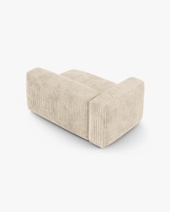 MODUL COLTAR/CANAPEA MARTINA, 120X160 CM, PE STANGA, ADANCIME SCAUN 90 CM, BEJ DESCHIS, TAPITAT CU TAPITERIE DIN TEXTIL CORDOI TILIA, MICADONI - Img 3