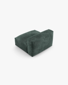 MODUL COLTAR/CANAPEA MARTINA, 120X92 CM, ADANCIME SCAUN 90 CM, VERDE MUSCHI, TAPITAT CU TAPITERIE DIN TEXTIL CATIFEA VOGUE, MICADONI - Img 3