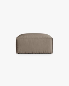 MODUL COLTAR/CANAPEA NURIA GRI CALD, 85X85 CM, TAPITAT CU TAPITERIE DIN TEXTIL CATIFEA PARIS, MICADONI