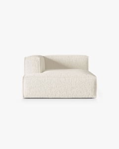 MODUL COLTAR/CANAPEA NURIA MELANJ FILDES, PE STANGA, 147X127 CM, TAPITAT CU TAPITERIE DIN TEXTIL BOUCLE MONET, MICADONI