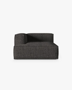 MODUL COLTAR/CANAPEA NURIA MELANJ GRI ANTRACIT, PE STANGA, 147X127 CM, TAPITAT CU TAPITERIE DIN TEXTIL BOUCLE MONET, MICADONI