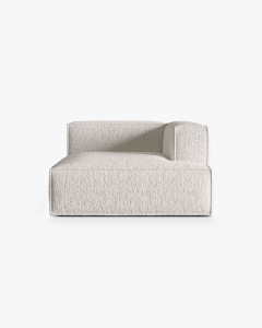 MODUL COLTAR/CANAPEA NURIA MELANJ GRI BEJ, PE DREAPTA, 147X127 CM, TAPITAT CU TAPITERIE DIN TEXTIL BOUCLE MONET, MICADONI