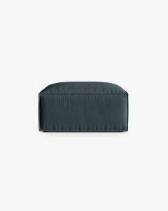 MODUL COLTAR/CANAPEA NURIA PENTROL INCHIS, 85X85 CM, TAPITAT CU TAPITERIE DIN TEXTIL STRUCTURAT LIBERTY, MICADONI