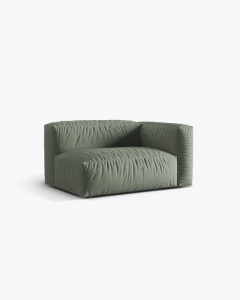 MODUL COTIERA CANAPEA/COLTAR MARTINA, 160X106 CM, PE DREAPTA, VERDE MUSCHI, TAPITAT CU TAPITERIE DIN TEXTIL STRUCTURAT BOSTON, MICADONI - Img 2