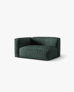 MODUL COTIERA CANAPEA/COLTAR MARTINA, 160X106 CM, PE STANGA, VERDE MUSCHI, TAPITAT CU TAPITERIE DIN TEXTIL CATIFEA VOGUE, MICADONI - Img 2