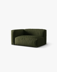 MODUL COTIERA CANAPEA/COLTAR MARTINA, 160X106 CM, PE STANGA, VERDE, TAPITAT CU TAPITERIE DIN TEXTIL STRUCTURAT BOSTON, MICADONI - Img 2
