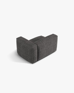 MODUL LATERAL PENTRU CANAPEA MARTINA, PE DREAPTA, GRI ANTRACIT, TAPITAT CU TAPITERIE DIN TEXTIL BOUCLE MONET, MICADONI - Img 3