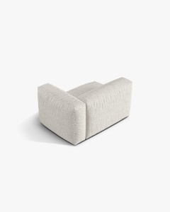 MODUL LATERAL PENTRU CANAPEA MARTINA, PE DREAPTA, MELANJ GRI BEJ, TAPITAT CU TAPITERIE DIN TEXTIL BOUCLE MONET, MICADONI - Img 3