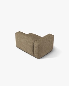 MODUL LATERAL PENTRU CANAPEA MARTINA, PE STANGA, CAPPUCCINO, TAPITAT CU TAPITERIE DIN TEXTIL BOUCLE MONET, MICADONI - Img 3