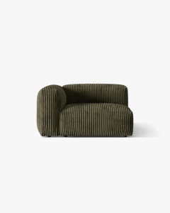 MODUL LATERAL PENTRU CANAPEA MARTINA, PE STANGA, VERDE MUSCHI, TAPITAT CU TAPITERIE DIN TEXTIL CORDOI TILIA, MICADONI