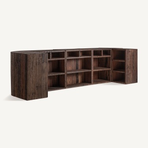 MODUL PENTRU PULT DE BAR LANDSHUT 37330, MARO, CONFECTIONAT DIN LEMN RECICLAT, STIL MODERN - Img 6