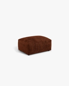 MODUL POUF CANAPEA/COLTAR MARTINA, 103X73 CM, CARAMIZIU, TAPITAT CU TAPITERIE DIN TEXTIL CORDOI TILIA, MICADONI - Img 2
