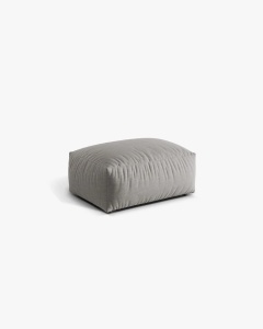 MODUL POUF CANAPEA/COLTAR MARTINA, 103X73 CM, GRI DESCHIS, TAPITAT CU TAPITERIE DIN TEXTIL STRUCTURAT BOSTON, MICADONI - Img 2