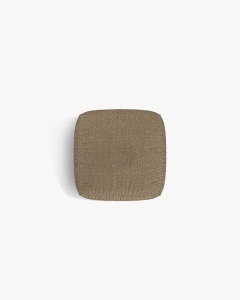 MODUL POUF CANAPEA/COLTAR MARTINA, 108X108 CM, CAPPUCCINO, TAPITAT CU TAPITERIE DIN TEXTIL BOUCLE MONET, MICADONI - Img 3