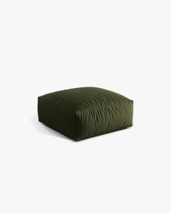 MODUL POUF CANAPEA/COLTAR MARTINA, 108X108 CM, GRI DESCHIS, TAPITAT CU TAPITERIE DIN TEXTIL STRUCTURAT BOSTON, MICADONI - Img 2