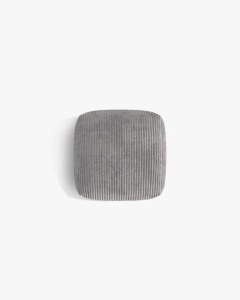 MODUL POUF CANAPEA/COLTAR MARTINA, 108X108 CM, GRI DESCHIS, TAPITAT CU TAPITERIE DIN TEXTIL CORDOI TILIA, MICADONI - Img 3