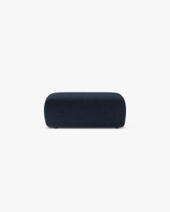 MODUL POUF KATE, ALBASTRU INCHIS, 60X99 CM, TAPITAT CU TAPITERIE DIN TEXTIL BOUCLE BALOO, MICADONI