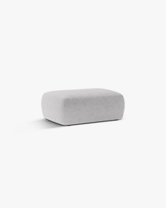 MODUL POUF KATE, GRI DESCHIS, 60X99 CM, TAPITAT CU TAPITERIE DIN TEXTIL BOUCLE BALOO, MICADONI - Img 2