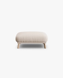 MODUL POUF NAOMI, BEJ, 100X70 CM, TAPITAT CU TAPITERIE DIN TEXTIL STRUCTURAT LIBERTY, MICADONI